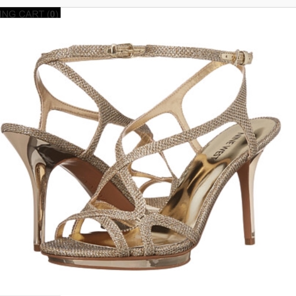 Nine West Maire - Gold Heels - NIB