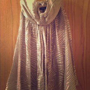 Leopard Gold Strapless Dress