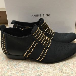 Anine Bing low Charlie Ankle Boots, navy, 37