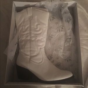 White cowboy boots