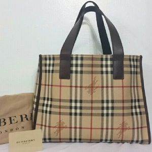 Authentic Burberry Haymarket tote