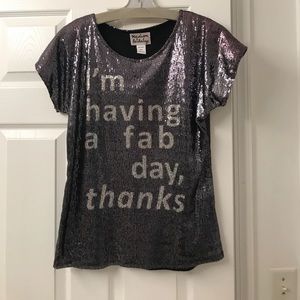 Madison and Berkeley sequin top