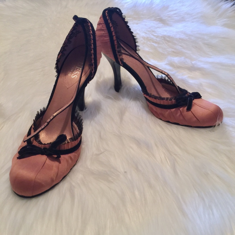 Rose satin Pinup Mary Janes