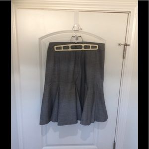 Grey pleated pencil skirt