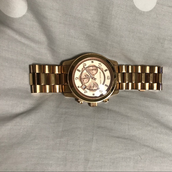 Runway rose gold michael kors watch main image 2