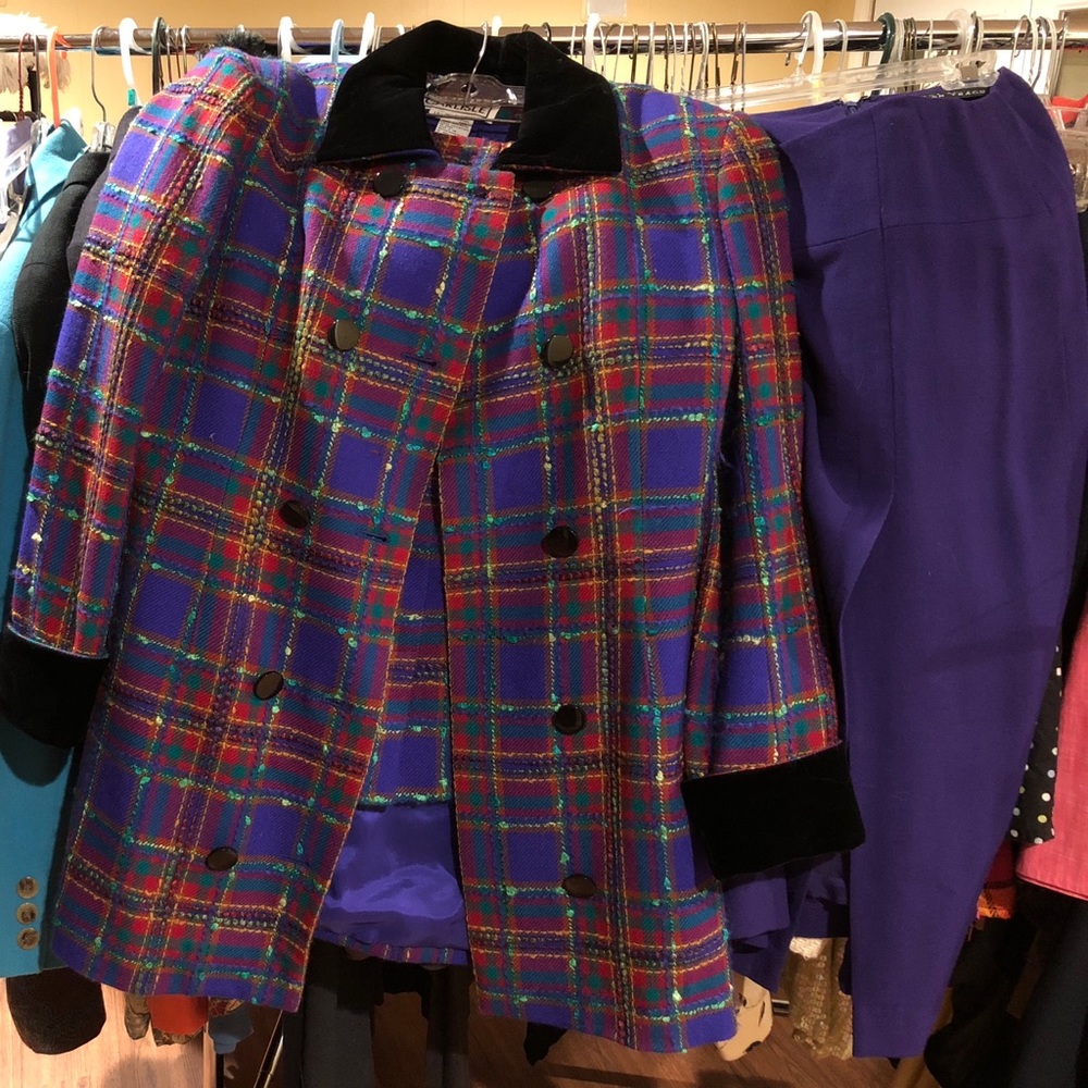 Carlisle festive plaid suit xtra skirt