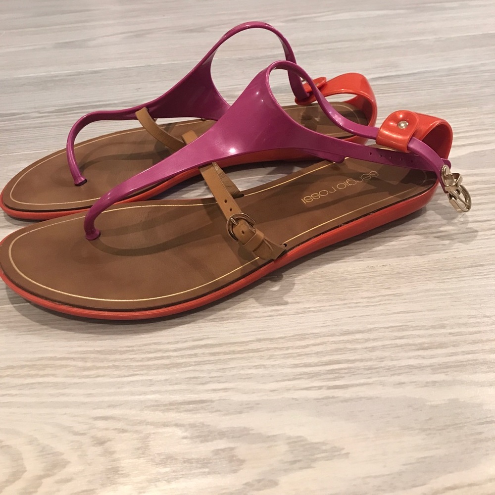 Sergio Rossi Pink Jelly Sandals