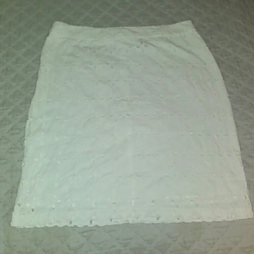 White Floral Skirt