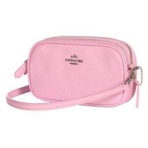 Coach pebbled leather crossbody clutch (BRAND NEW)