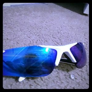 Blue and white sun glases