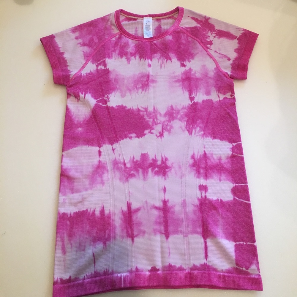 Ivivva girls pink tie dye tee size large