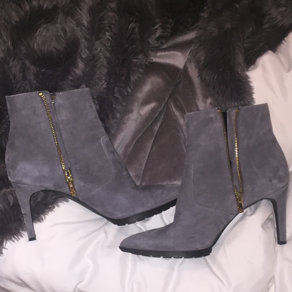 Calvin Klein grey suede booties ankle boot