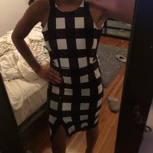 Banana Republic black and white dress