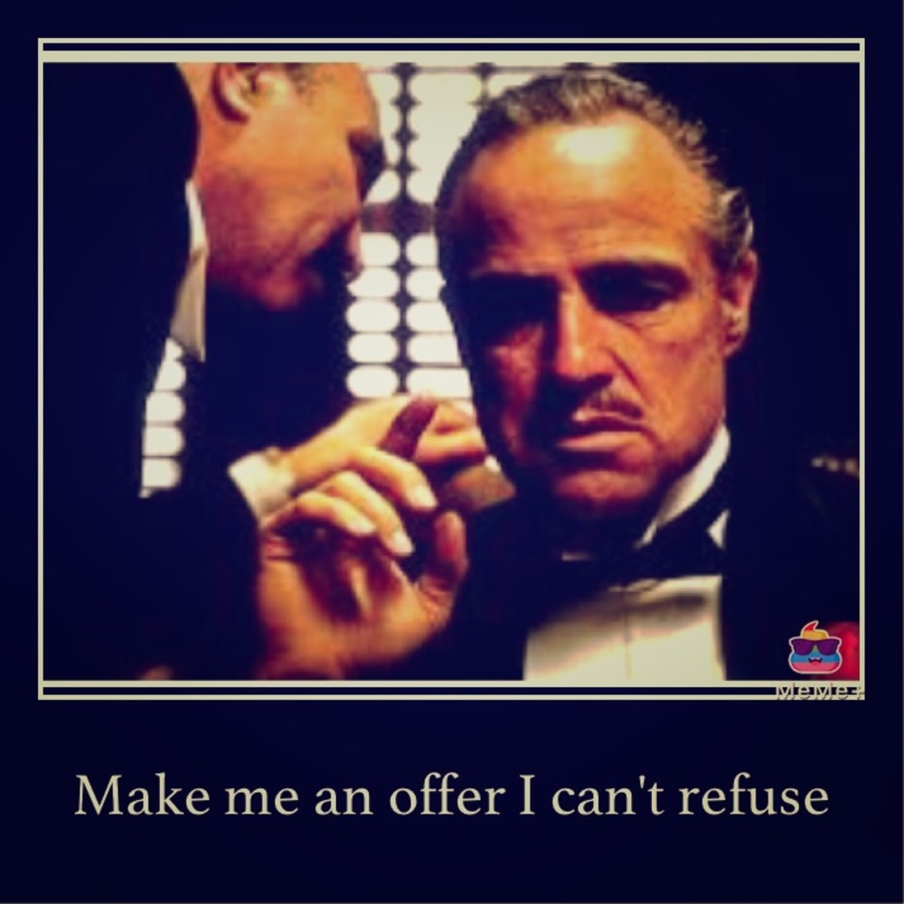 Make me an offer I can't refuse! 20% off 3+ items!