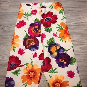 American apparel rainbow floral leggings