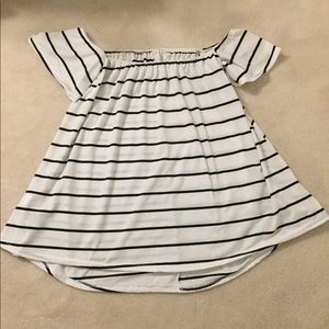 Striped Shirt with Unattached T-Shirt Sleeves