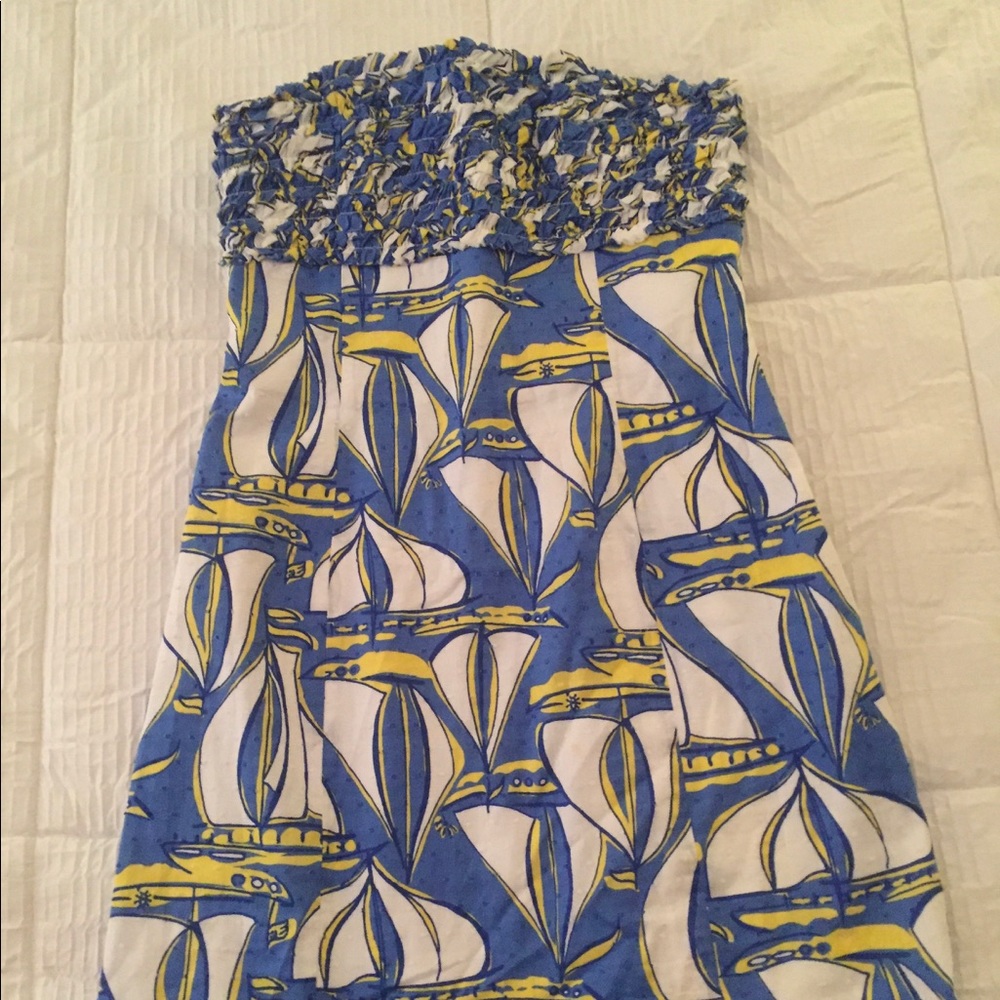Sail boat Lilly strapless dress