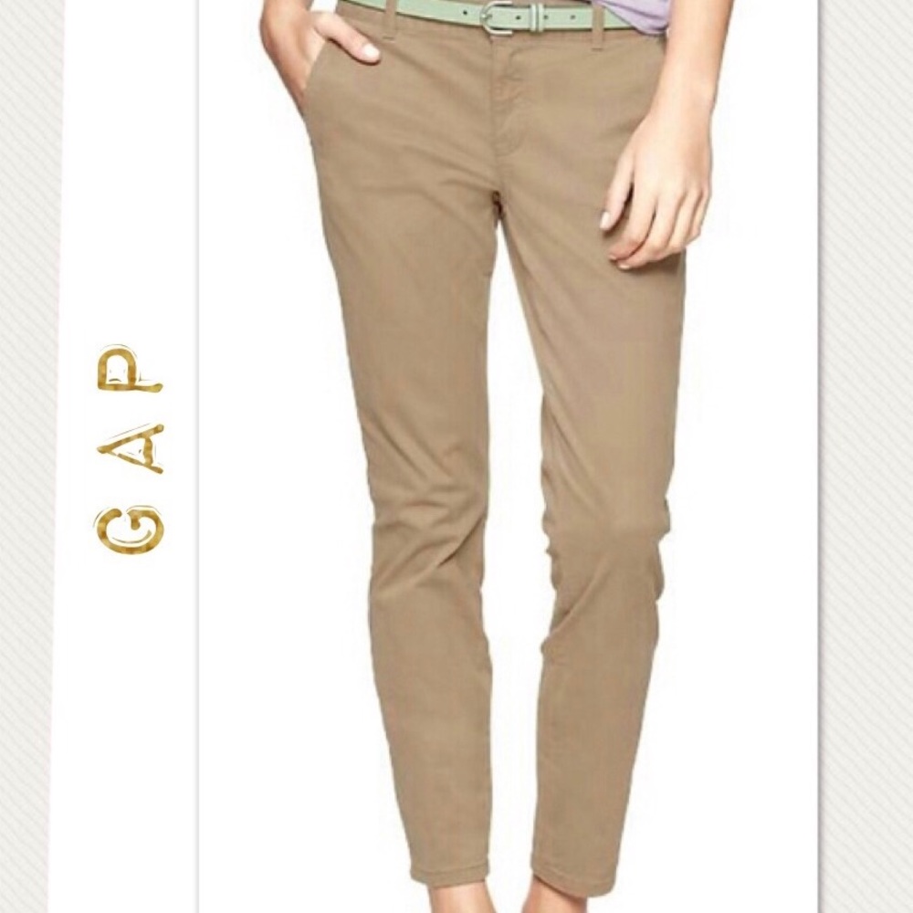 Gap skinny mini skimmer khakis
