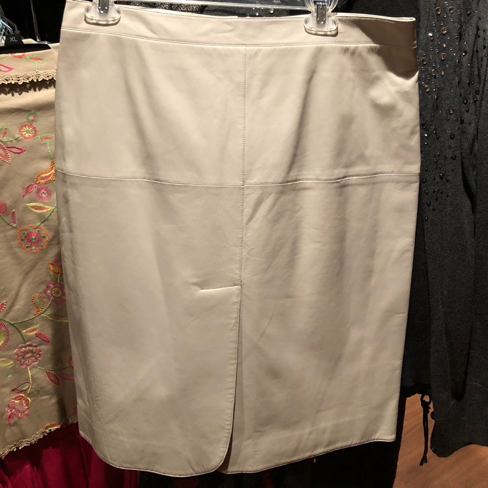 Armani Collezioni leather skirt.  NWT pen mark