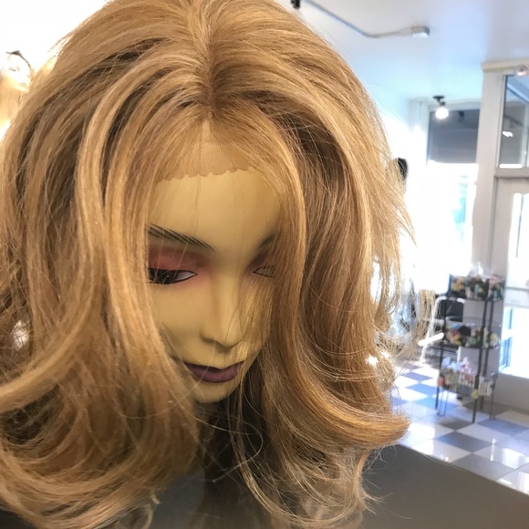 Wig Long Beautiful Blonde Mix Swisslace Lacefront main image 6