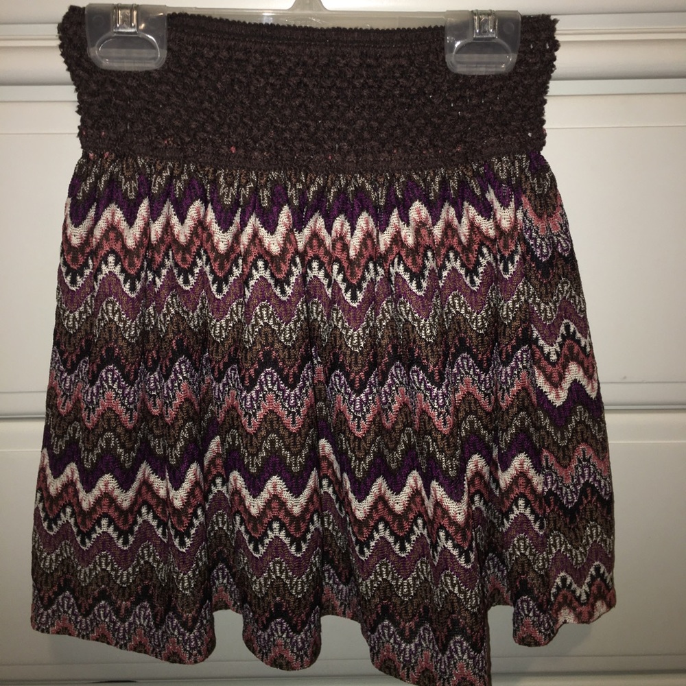 Patterned Flow Miniskirt