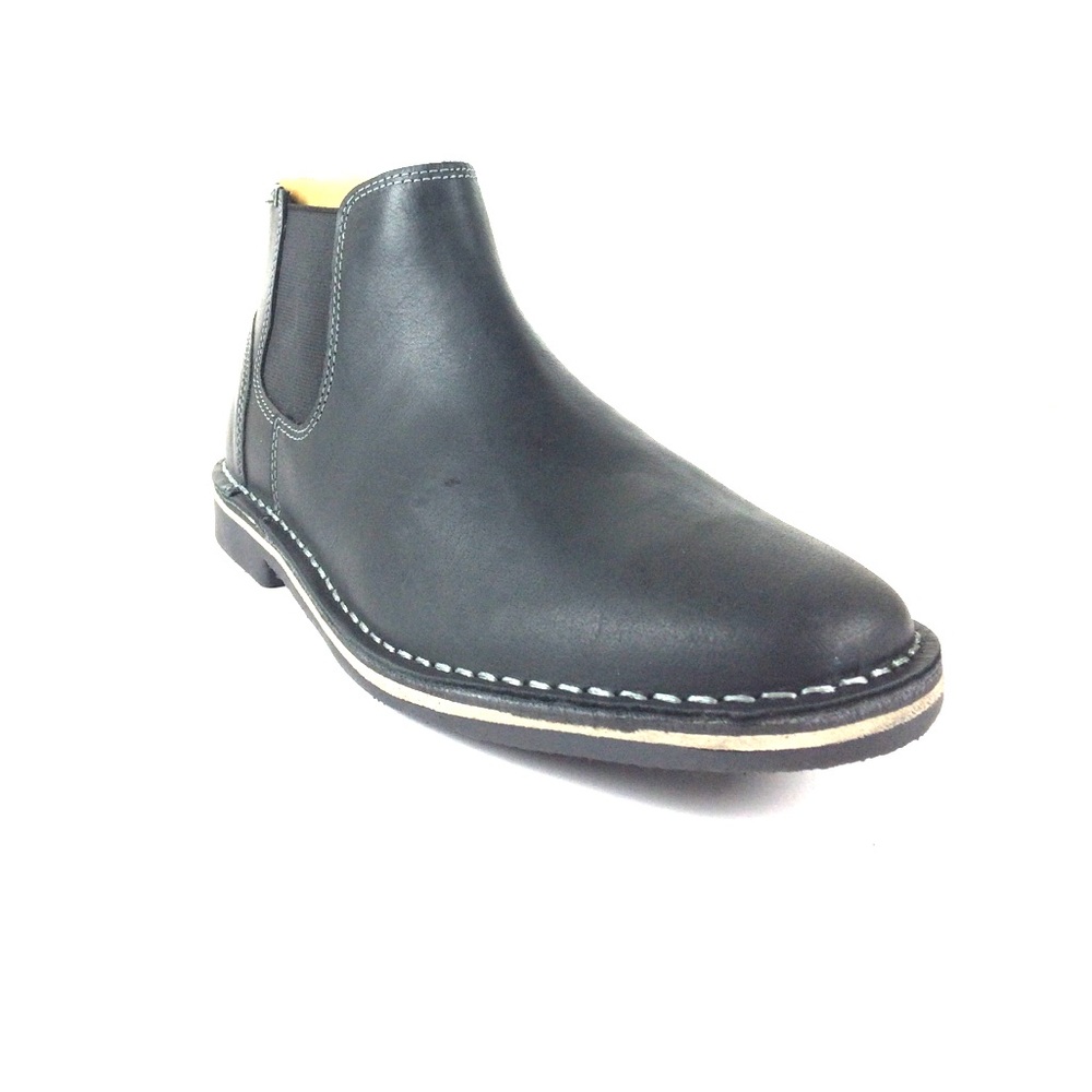 Steve maddens mens 7.5 insist black leather boots