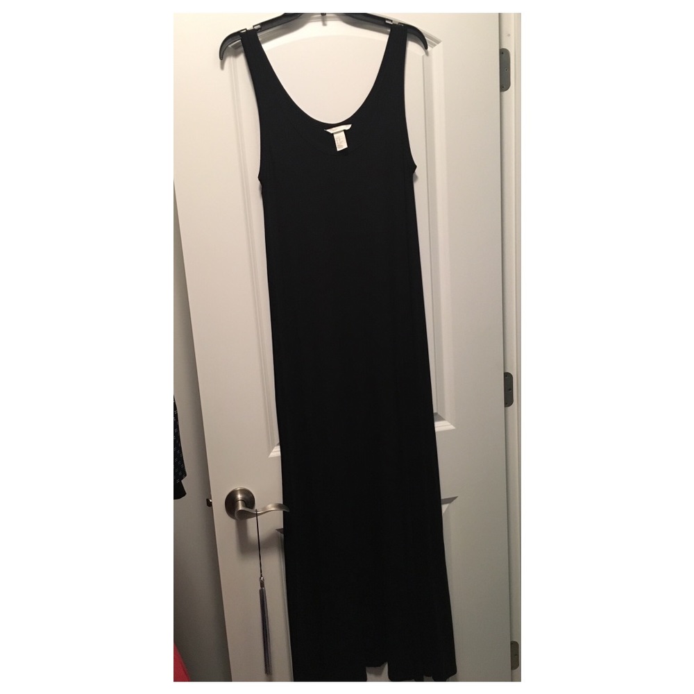 BLACK MAXI TSHIRT DRESS