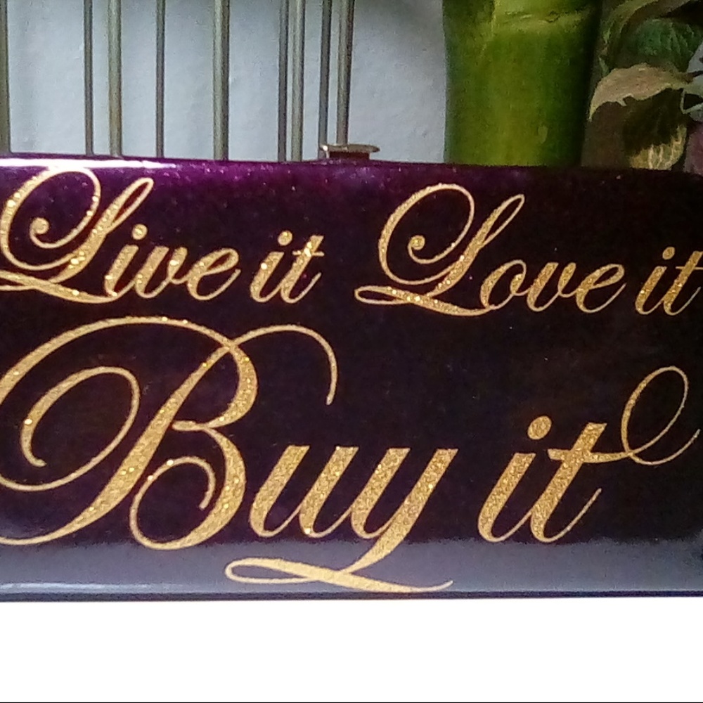 Women's Wallet - Wine & Gold NEW
