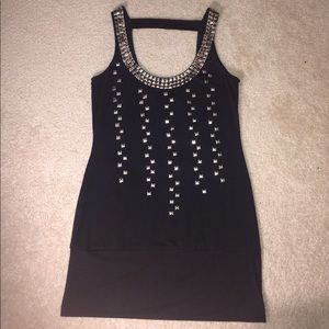 Arden B. Dressy Embellished Tank Top