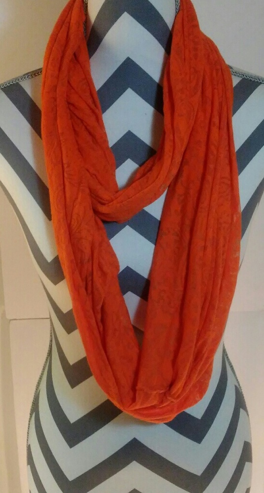 Orange infinity scarf