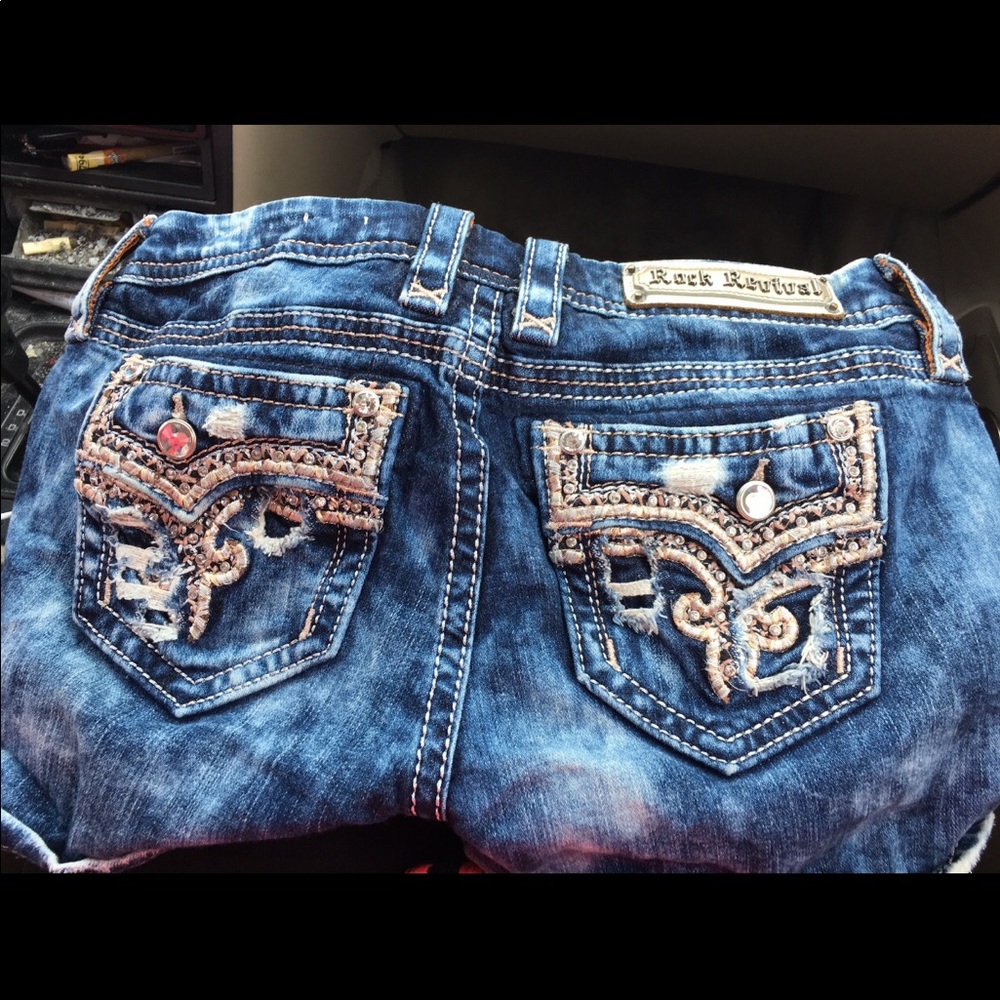 Rock revival jeans shorts