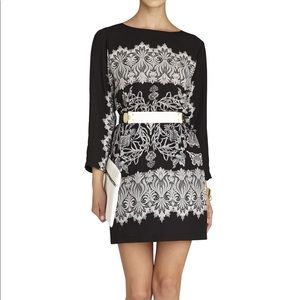BCBC Max Azria black and gray cocktail dress
