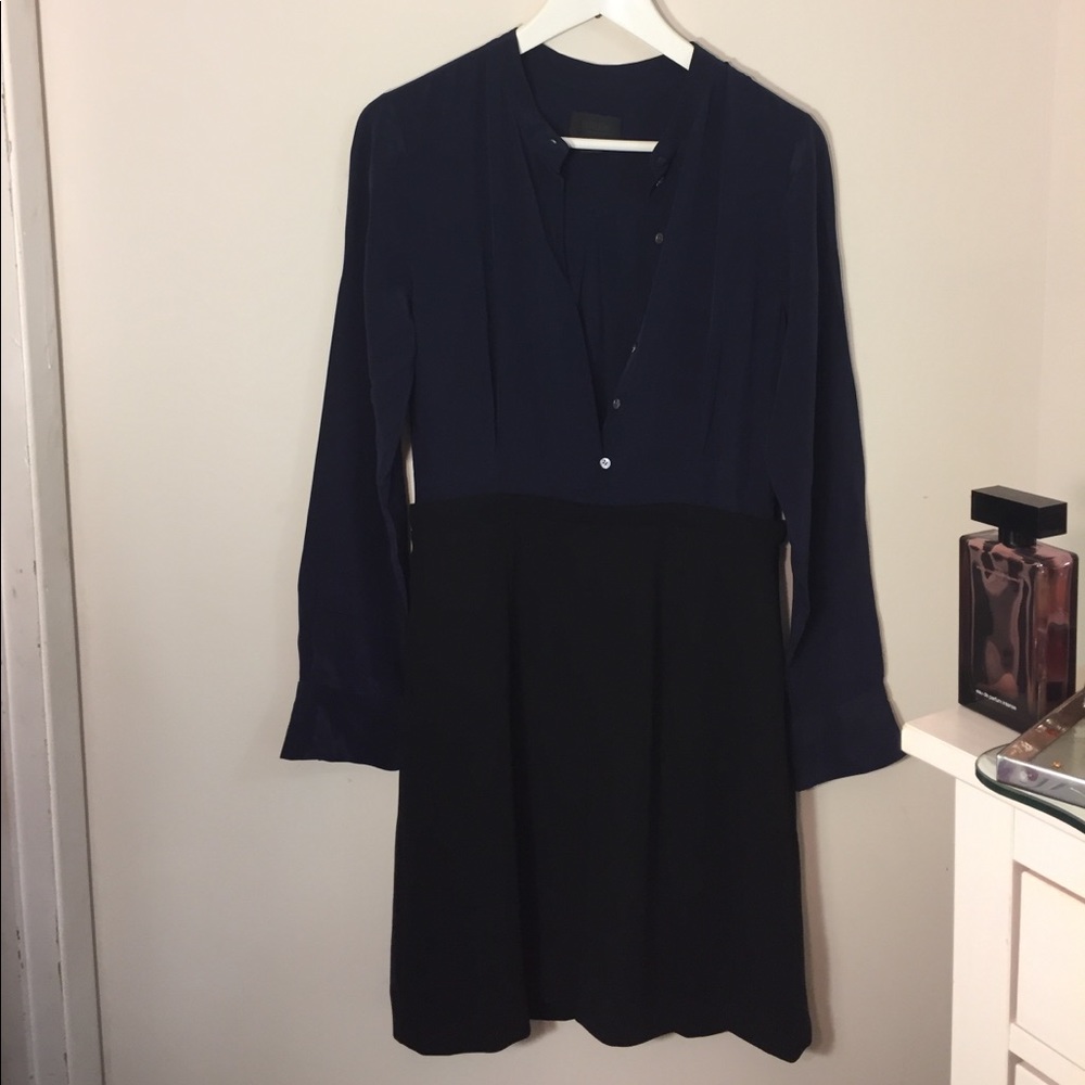 J.CREW COLLECTION Silk Ensemble Dress Navy Blue - Picture 3 of 6