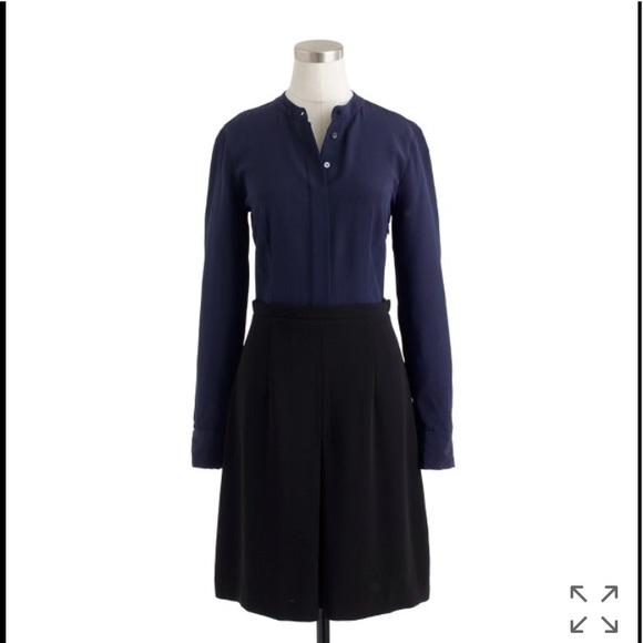 J.CREW COLLECTION Silk Ensemble Dress Navy Blue - Picture 2 of 6
