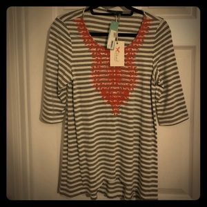 NWT THML embroidered top