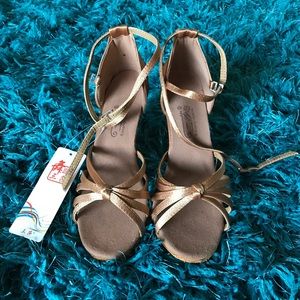Gold Ballroom Shoes