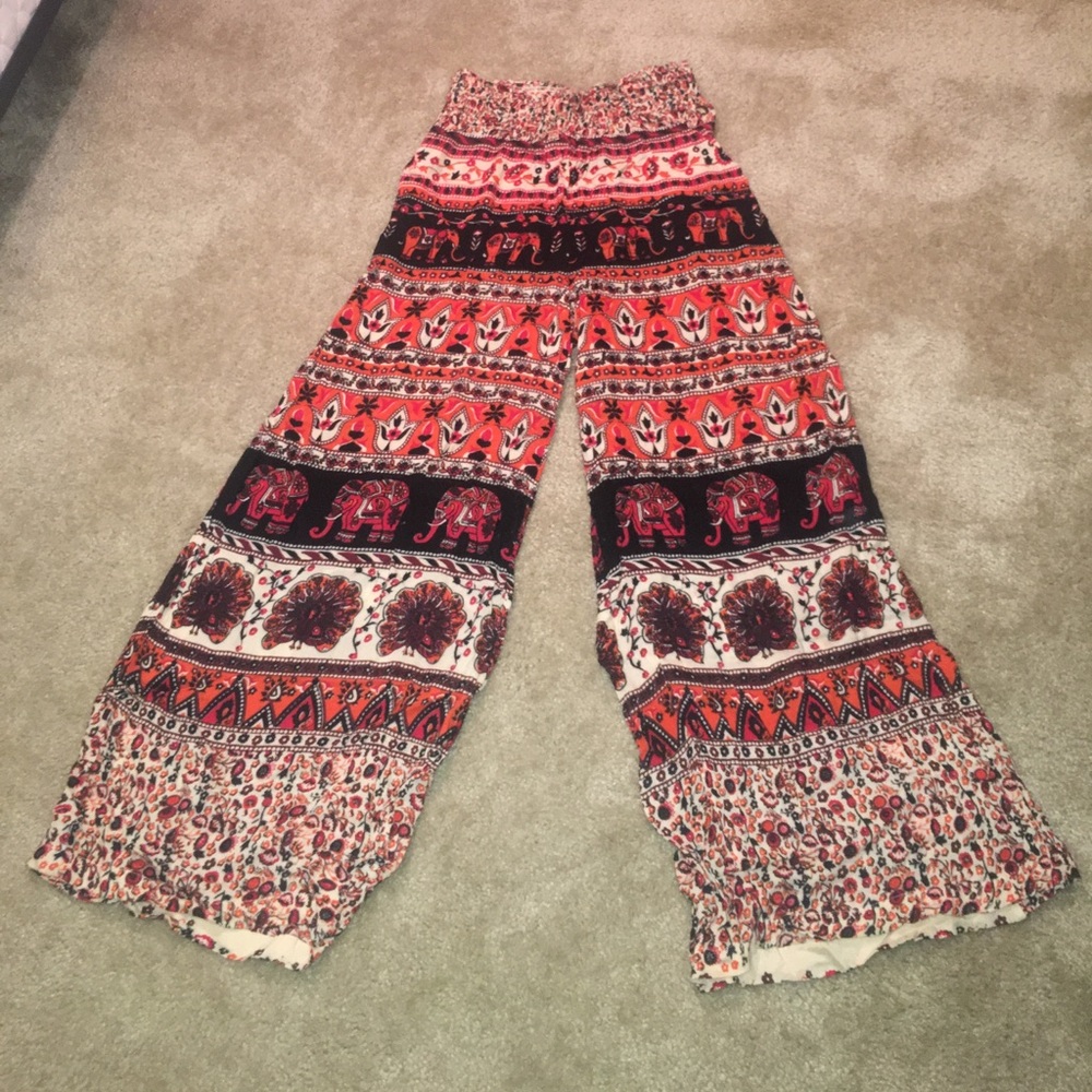 Orange elephant pants