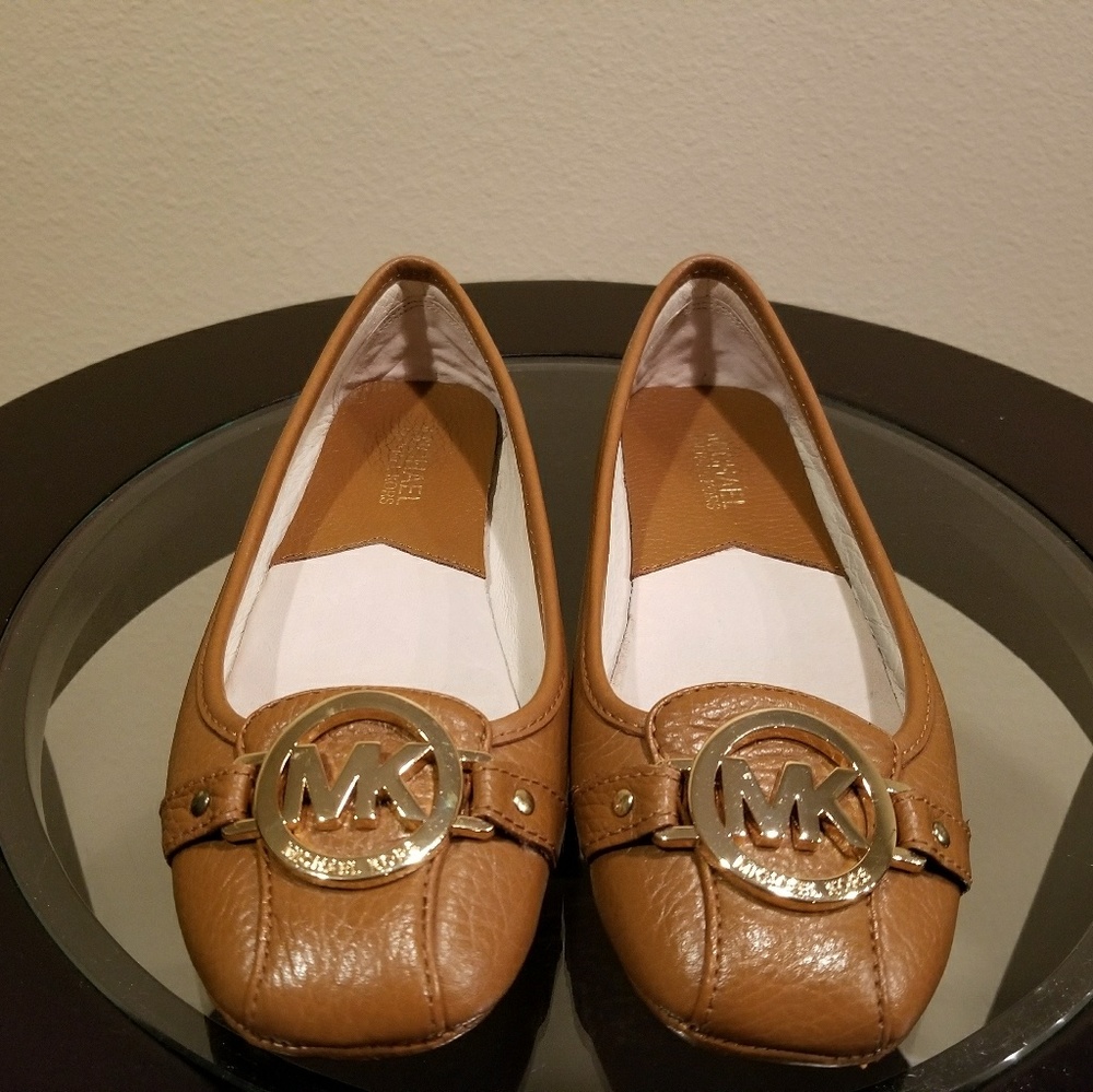 Michael Kors Fulton Moc Leather Ballet Flat Sz 6
