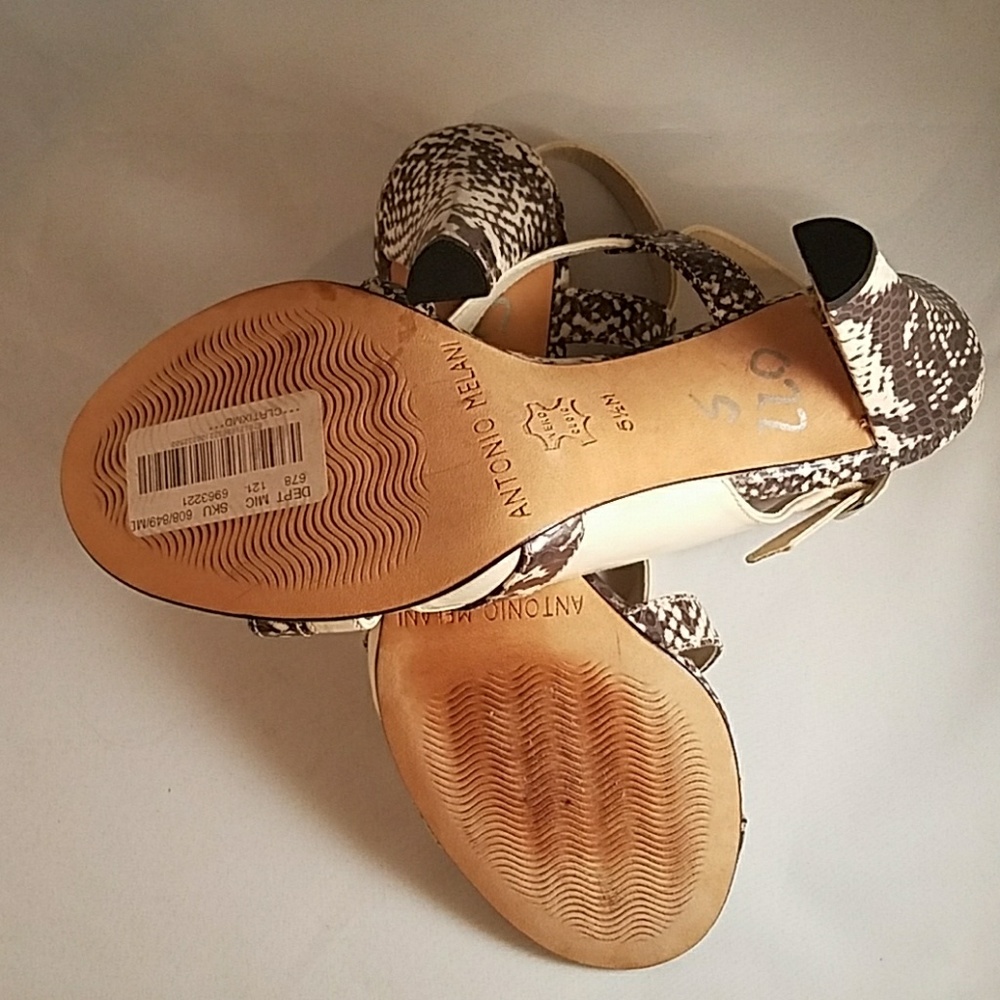 Antonio Melani Faux Snakeskin Strappy Heel NWT - Picture 5 of 8