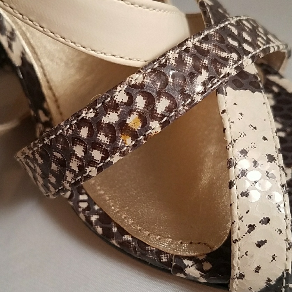 Antonio Melani Faux Snakeskin Strappy Heel NWT - Picture 7 of 8