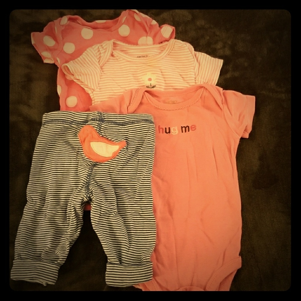 Bundle of 3 onesies and a pant