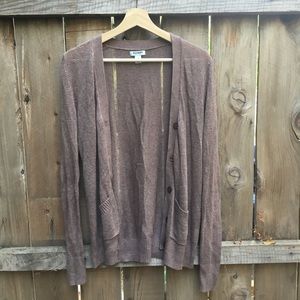 Brown knit cardigan