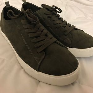 Army Green Suede Sneakers