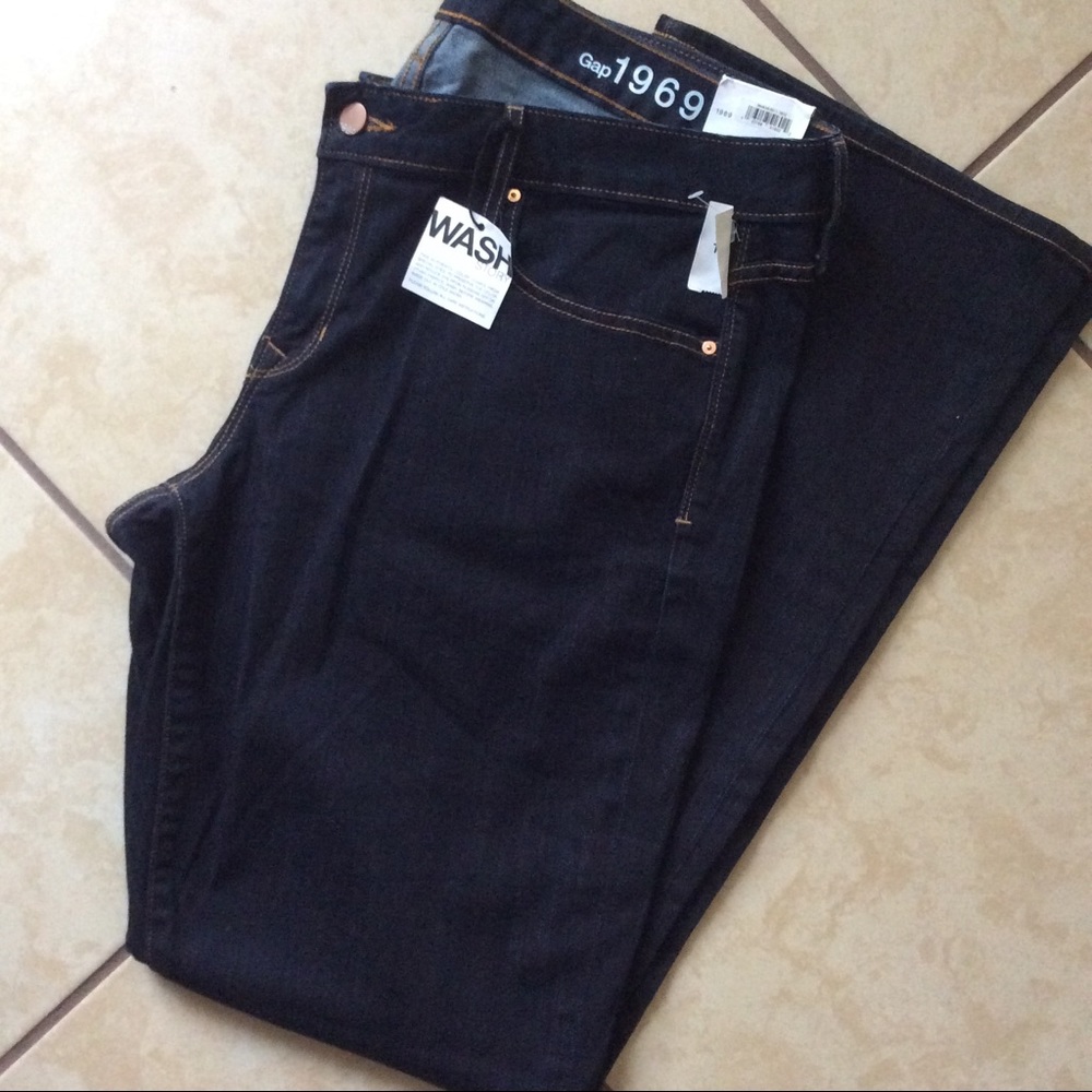 Gap 1969 Curvy R, Dark, Lo Rise, Stretch, Boot Cut