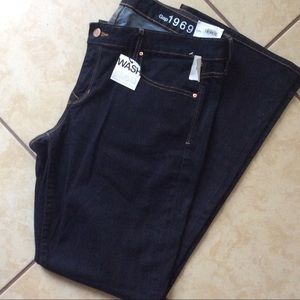 Gap 1969 Curvy R, Dark, Lo Rise, Stretch, Boot Cut
