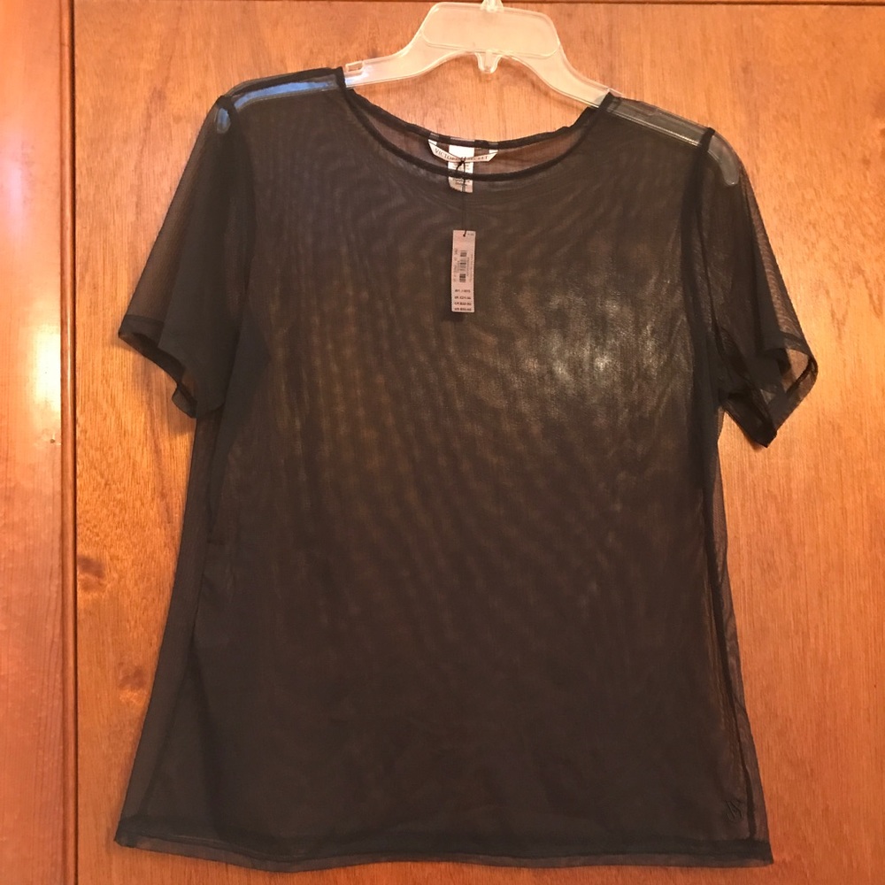 NWT Victoria's Secret black sheer top