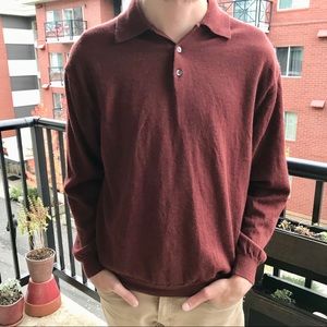 Pronto-Uomo men’s dark red wool sweater EUC