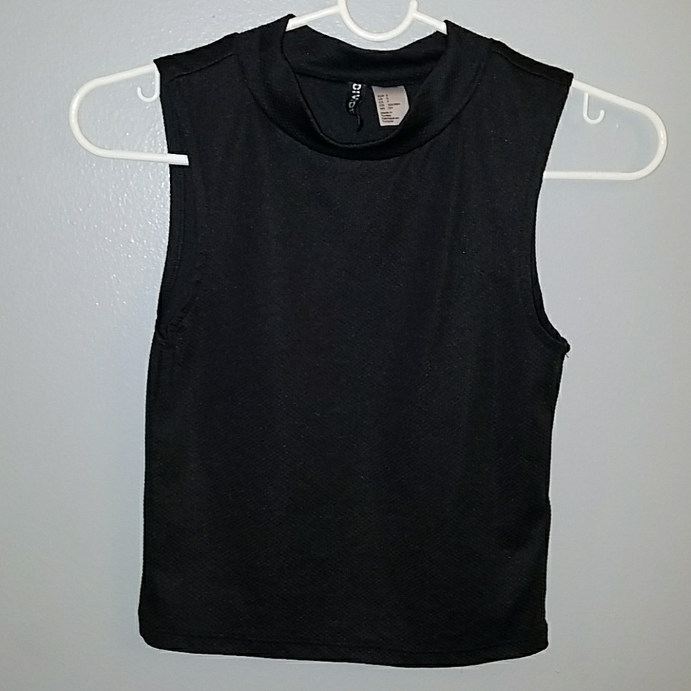 H&M Black crop top small