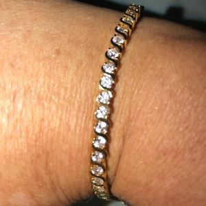 Gold plated cz Tennis Braclet