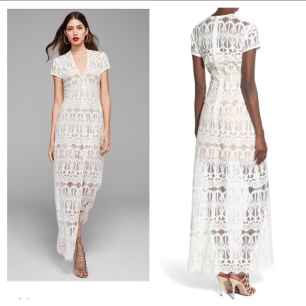 Lace maxi dress with high Center slit - Picture 1 of 3
